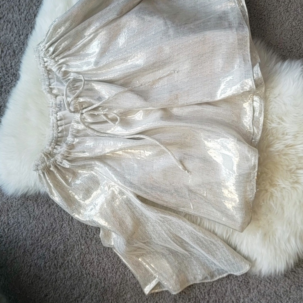 SOLD LoveShackFancy Metallic Off the Shoulder Top - Picture 6 of 7